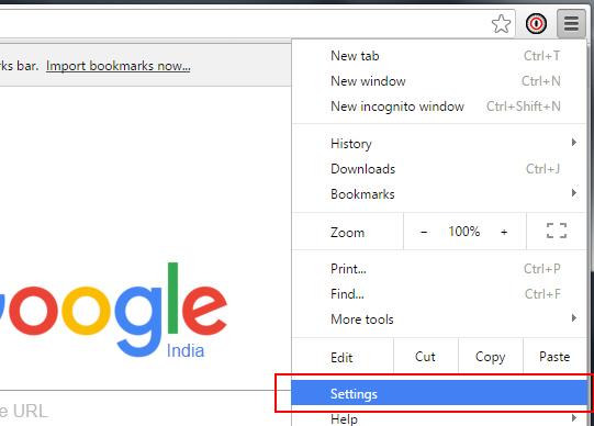 Chrome Setting